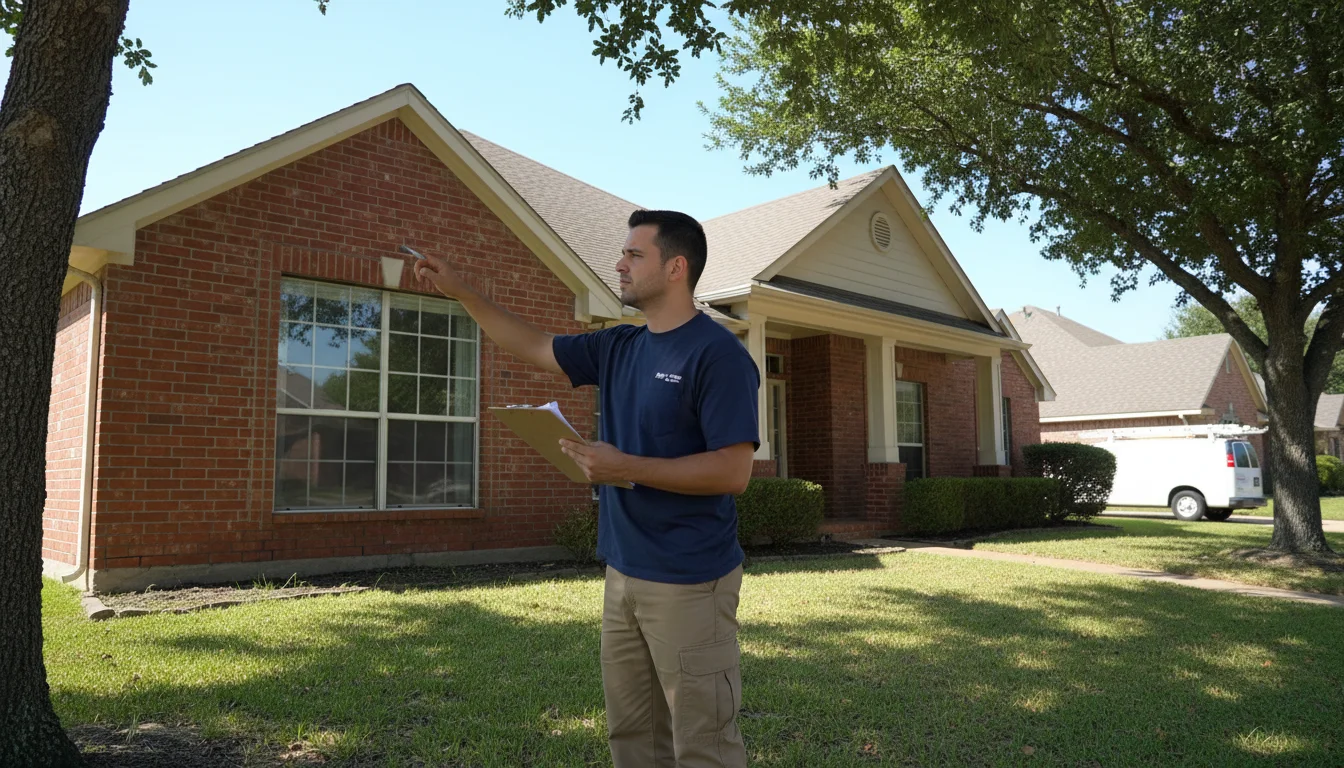 HVAC technician evaluating Houston home for proper AC unit sizing