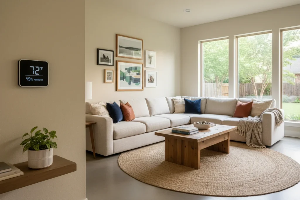 Consistent comfort from a properly matched HVAC system in a Houston home