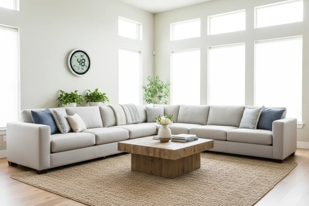 Well-controlled indoor humidity level in a Houston home with proper HVAC