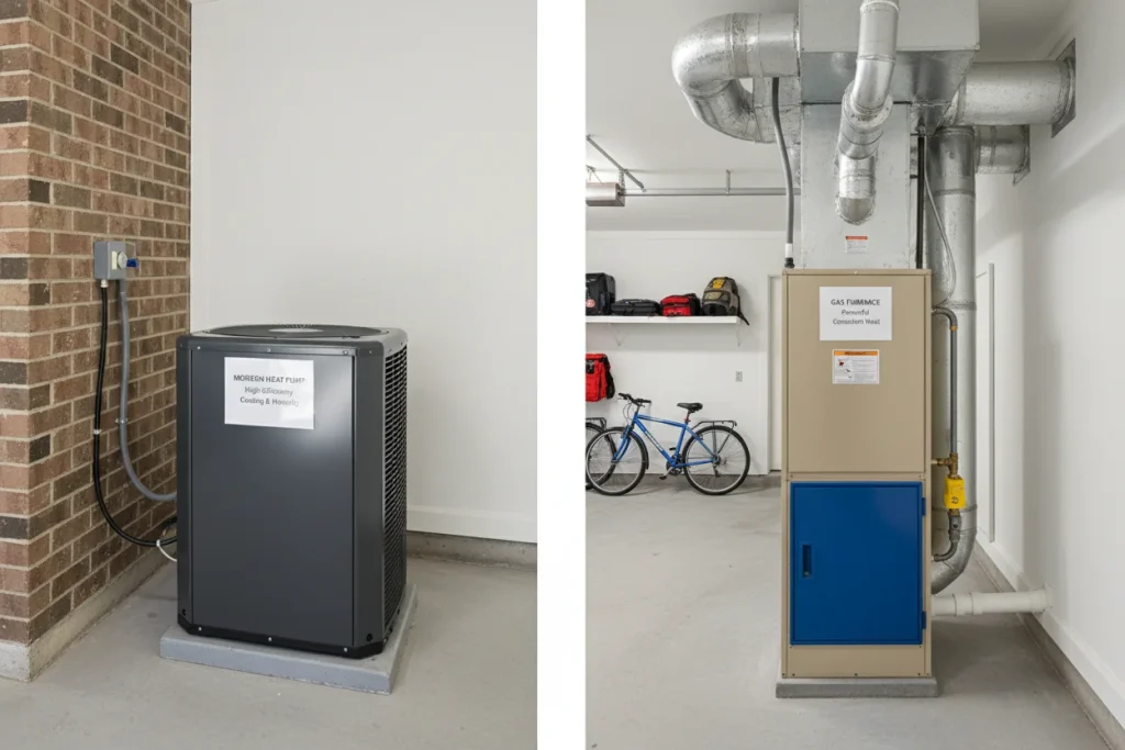 Professional heating installation of new furnace in Houston home
