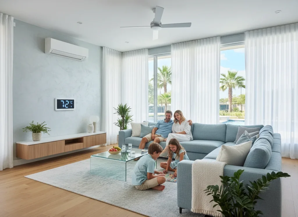 Houston family enjoying cool comfort after new AC installation