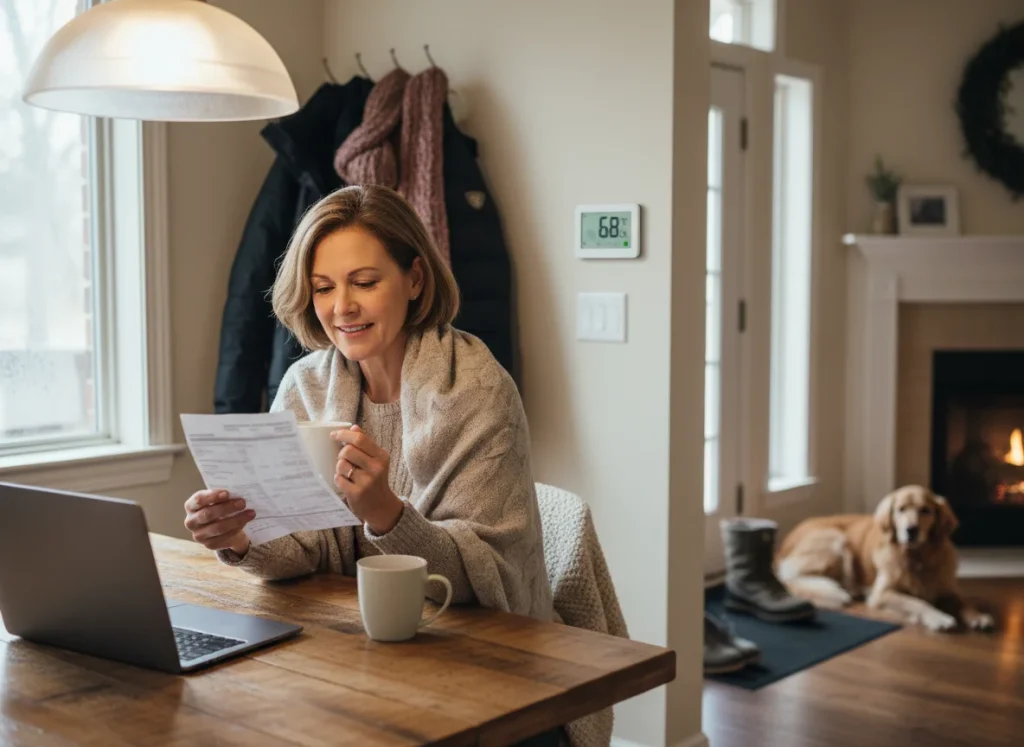 Houston homeowner satisfied with energy-efficient heating system choice