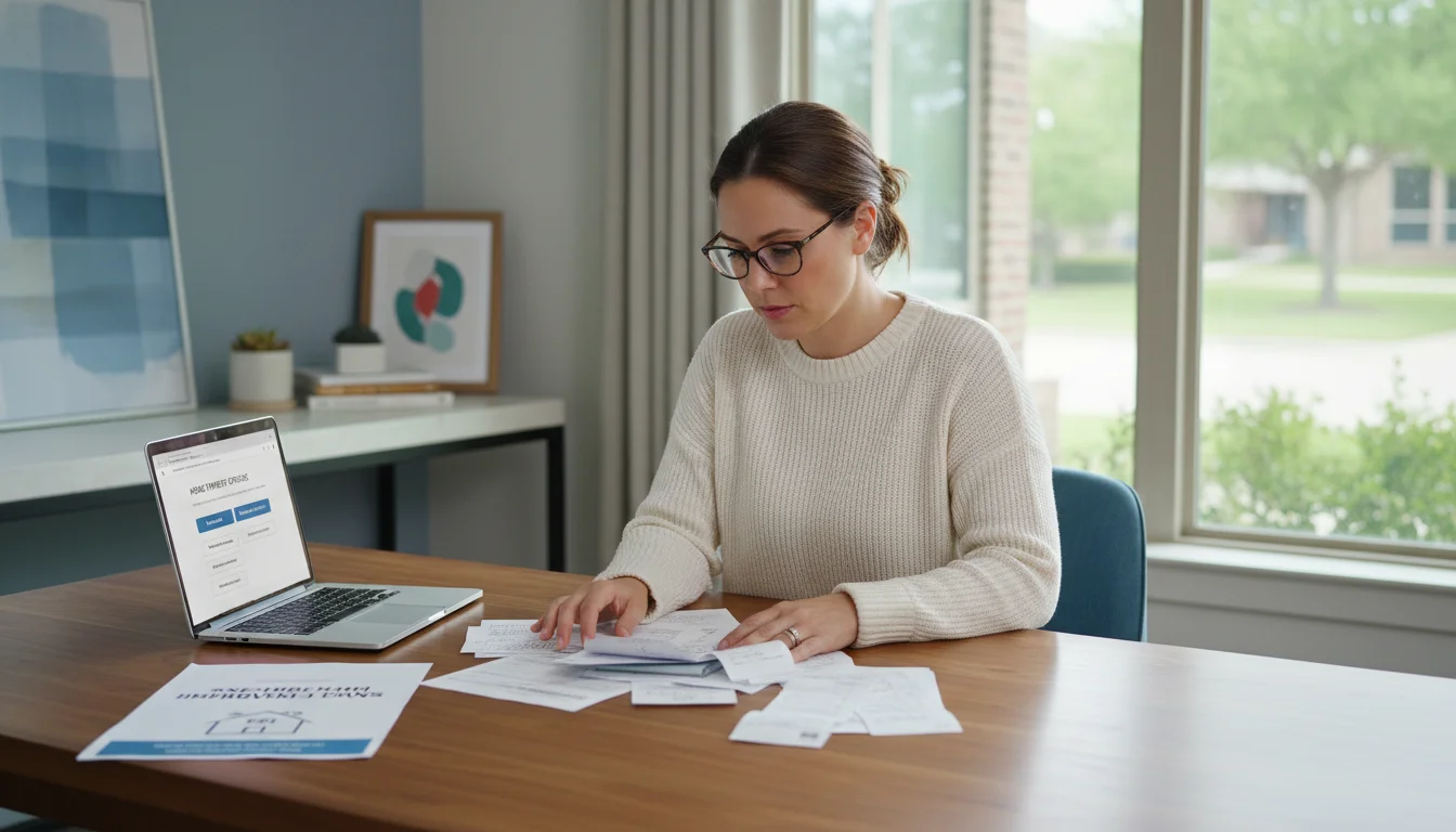 Houston homeowner reviewing HVAC financing options for a new system installation