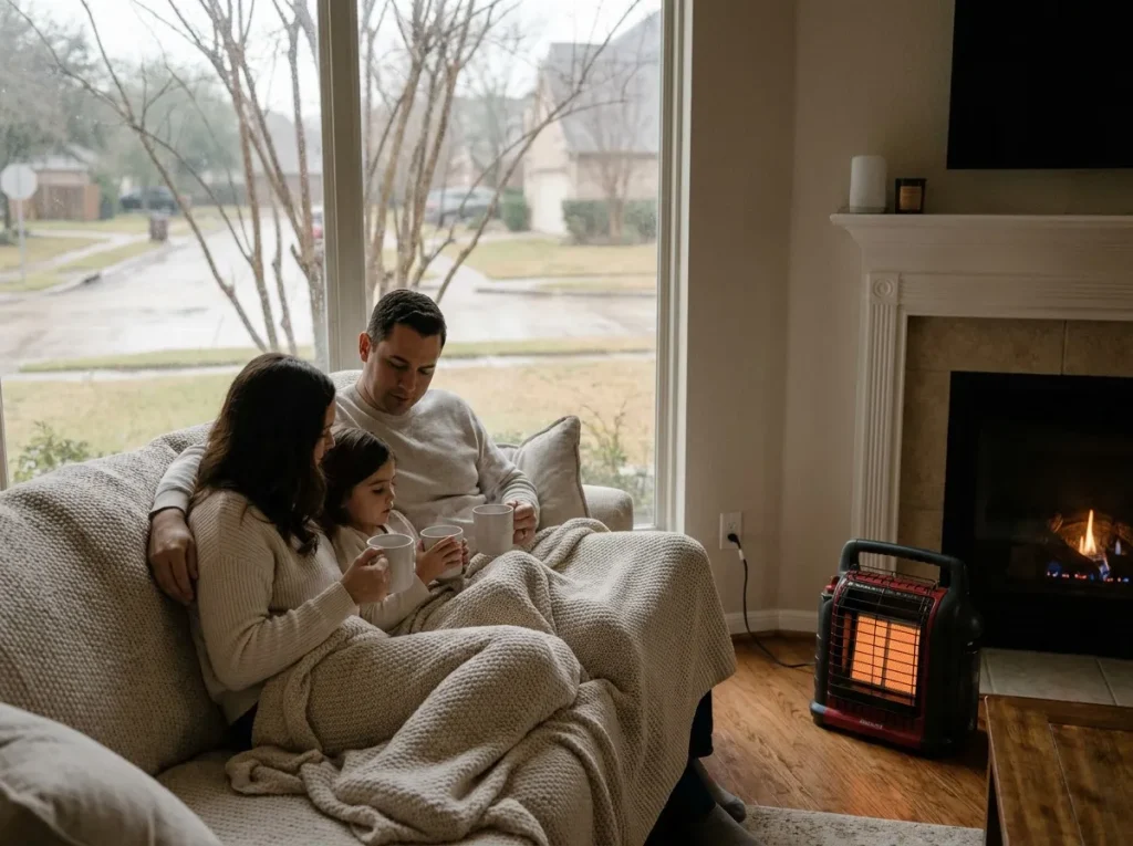 Houston family comfortable at home during a hard freeze with a dual fuel system running